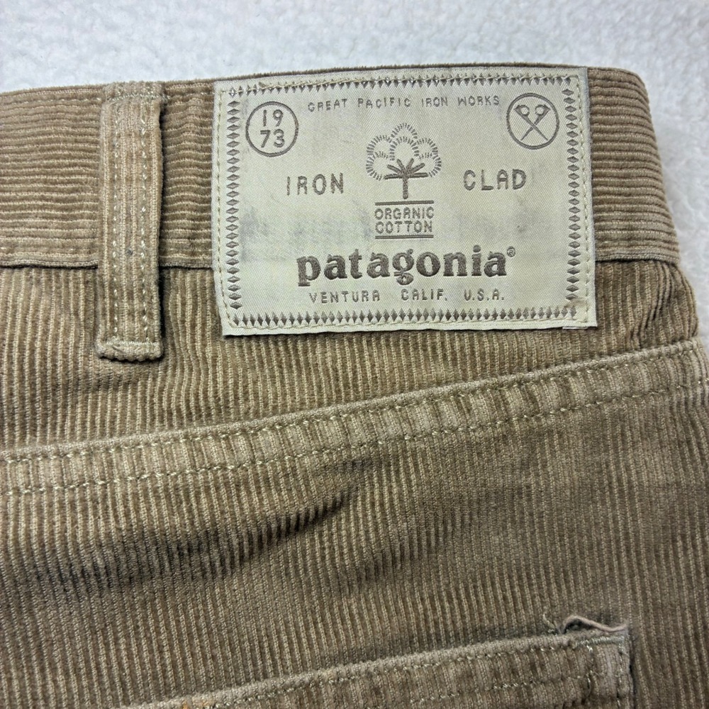 Patagonia Iron Clad Corduroy Pant Men 36x32 Brown Organic Cotton Straight Preppy - Picture 4 of 10